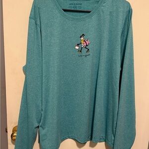 Life is Good Blue Long Sleeve Shirt